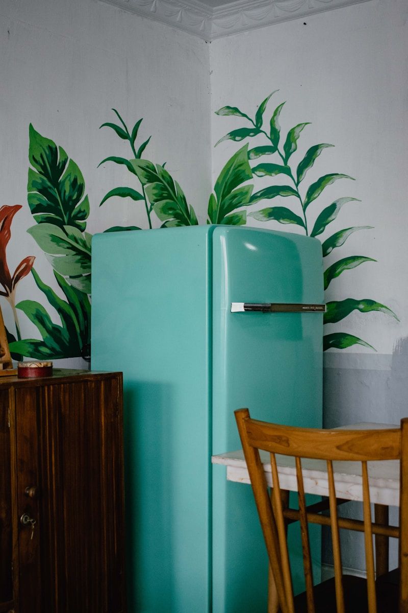 Retro Mint Green Refrigerator