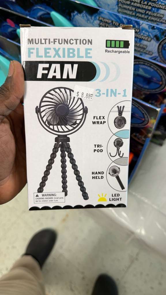 Multi-Function Flexible Rechargeable Fan