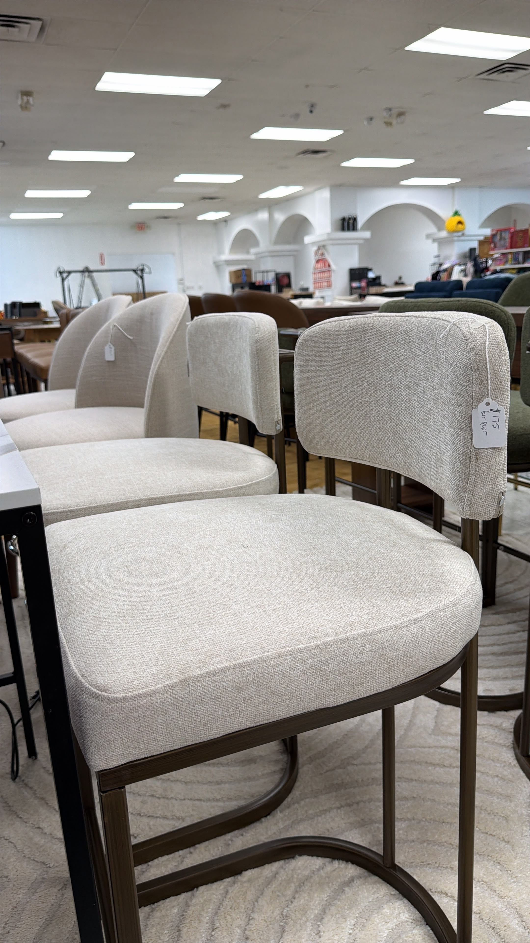 Contemporary Upholstered Barstool Set