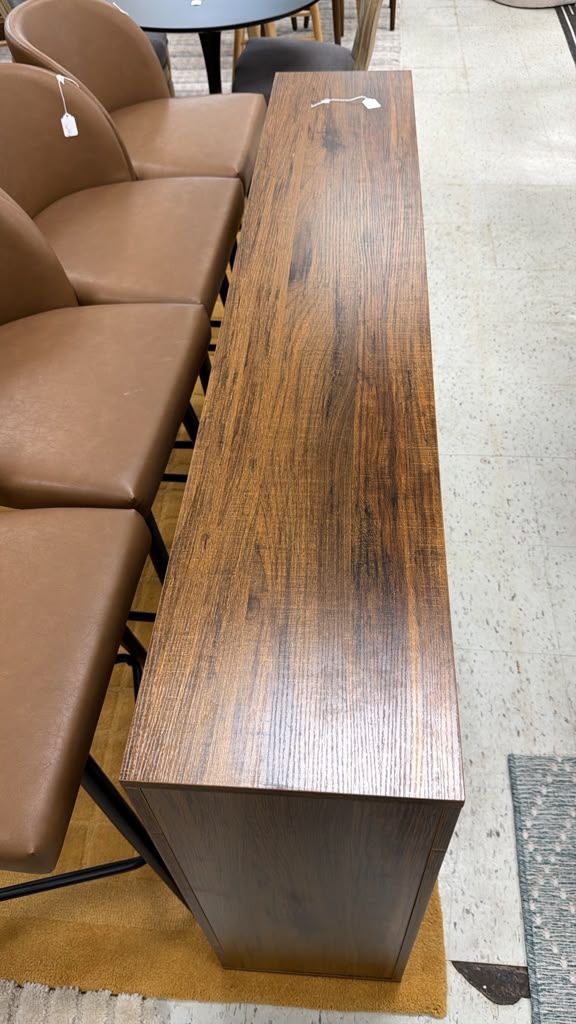 Woodgrain Narrow Console Table
