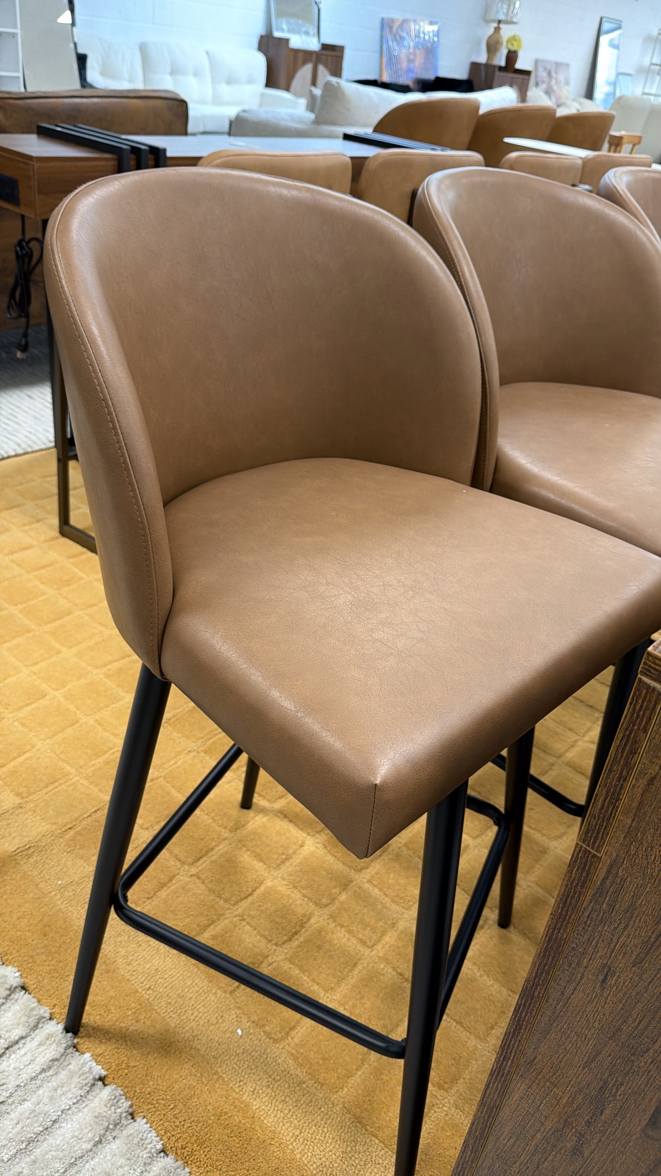 Contemporary Tan Bar Stool