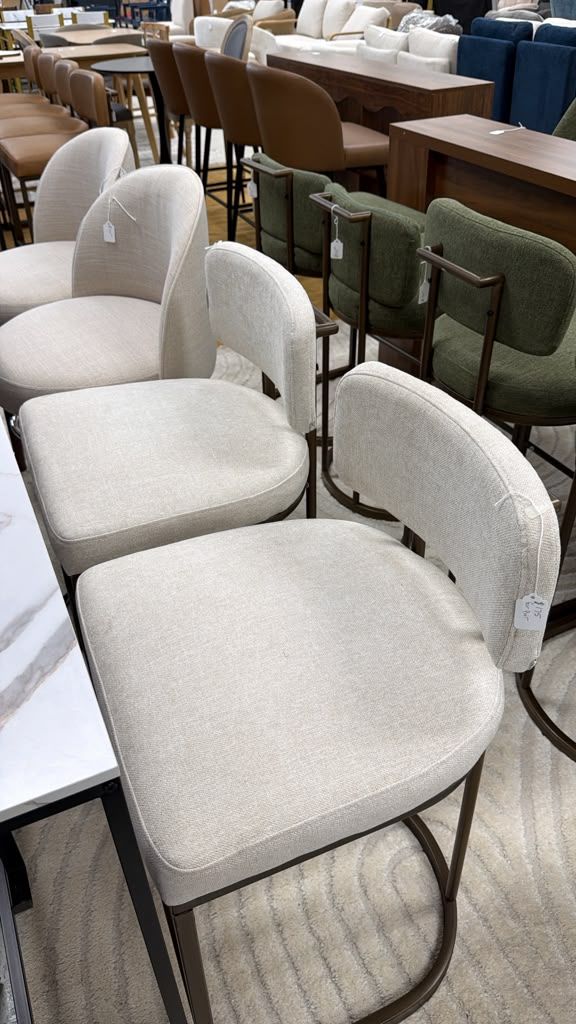 Modern Upholstered Bar Stools Set
