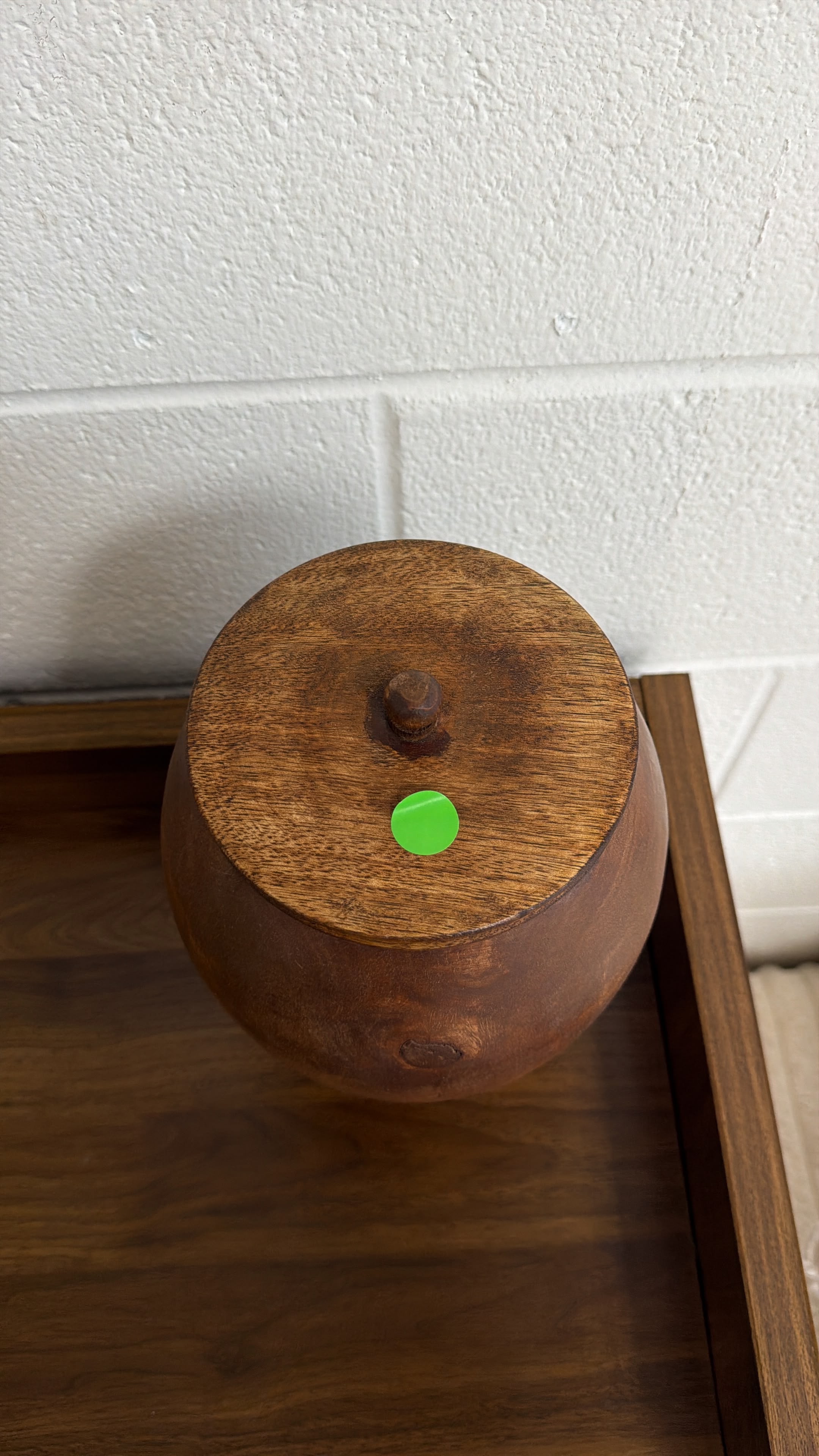 Rustic Wooden Decorative Jar